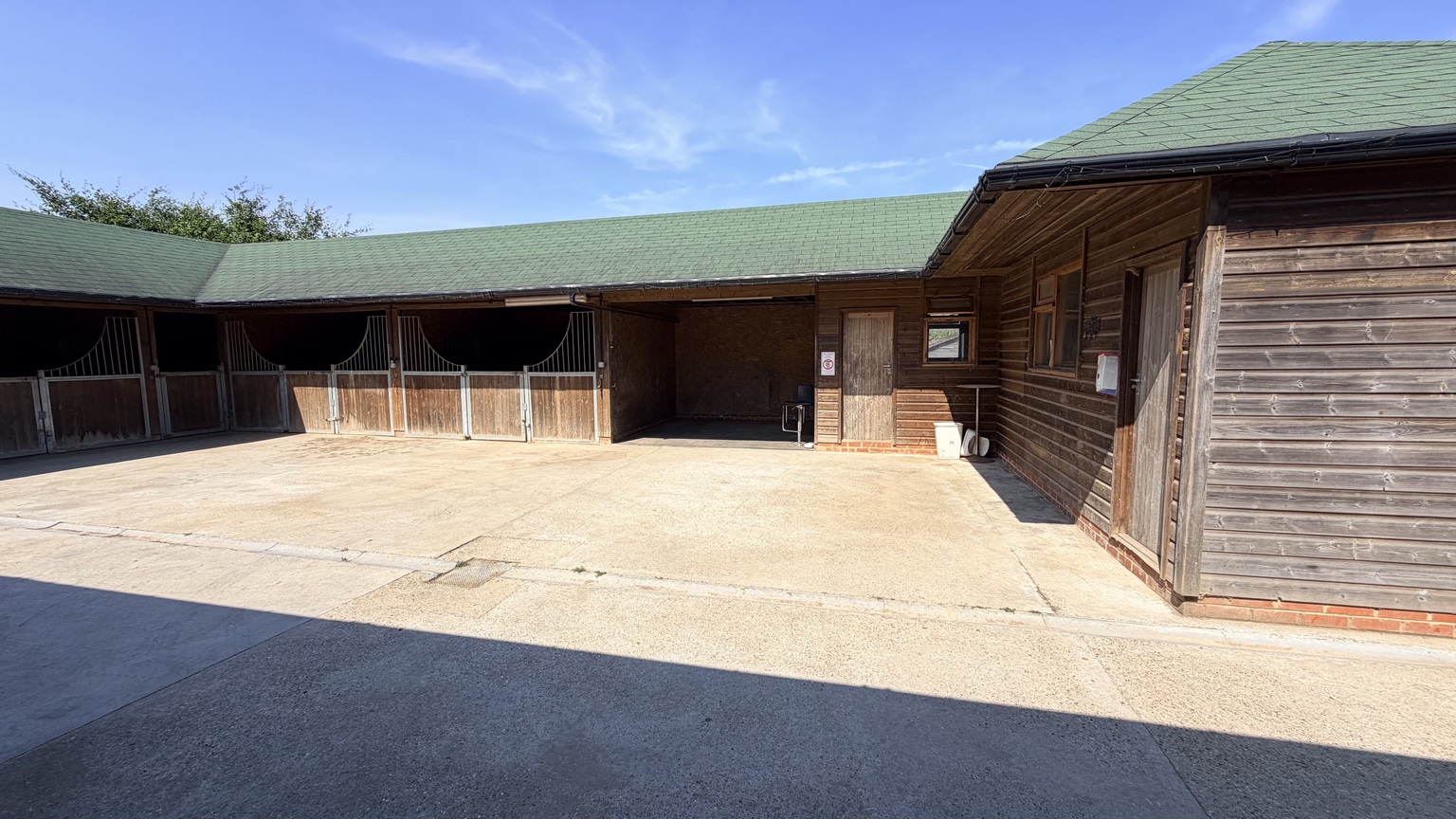 The residential training yard and stable courtyard in Kent